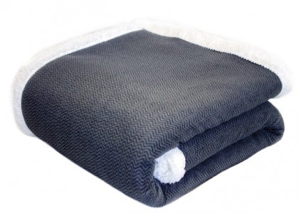 Herringbone Sherpa Throw (50x60)