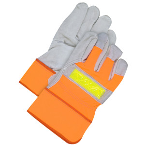 Split Cowhide Fitter w/Safety Cuff (Hi-Viz) - Unlined