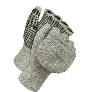 Wool/Acrylic Flip Mitt w/PVC Dots - Lined
