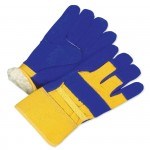 Fitter Glove Split Cowhide Pile Blue/Gold - Lined