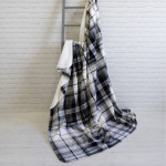 Oversized Classic Plaid Sherpa Throw