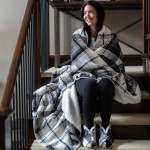 Oversized Classic Plaid Sherpa Throw