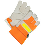 Grain Cowhide Fitter w/Safety Cuff (Hi-Viz)  - Lined Thinsulate